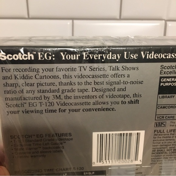 Scotch Videocassette EG T-120 Set of 4 NWT - Picture 4 of 5